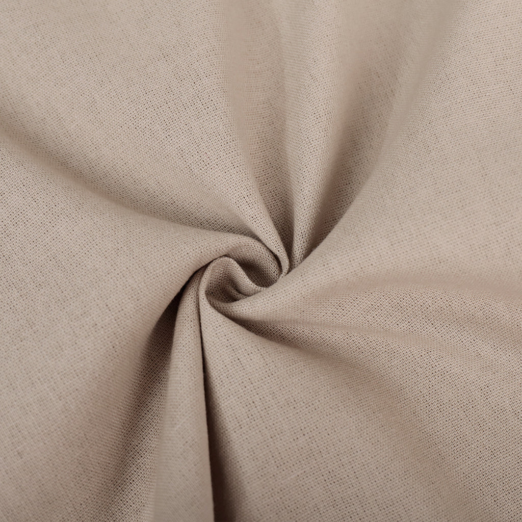 Linen-Blend Vest & Wide-Leg Pants Set in Khaki — close-up of fabric weave