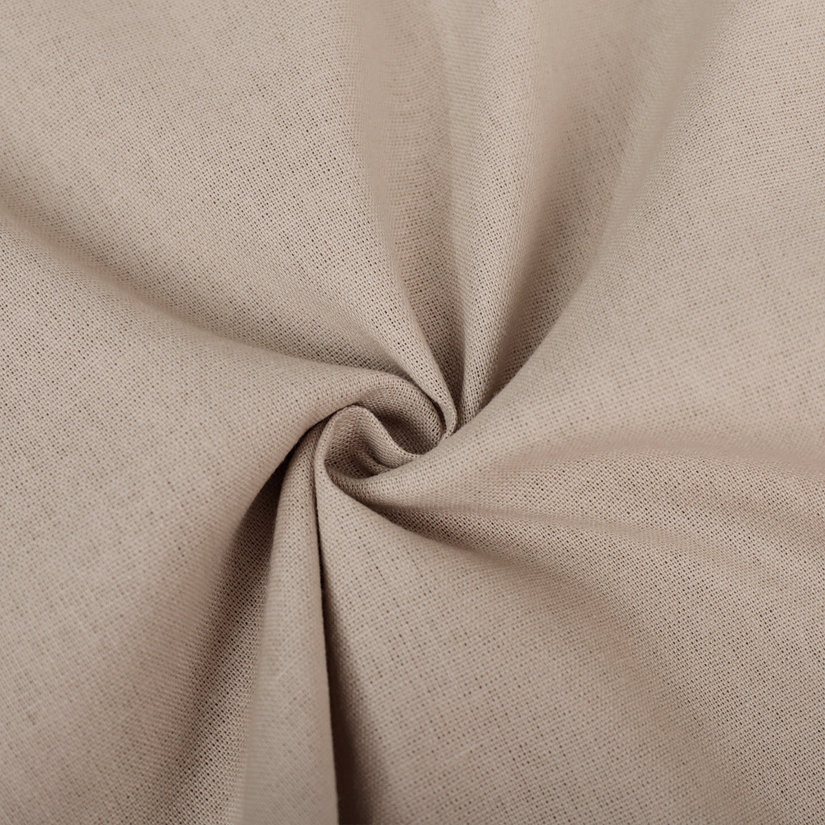 Linen-Blend Vest & Wide-Leg Pants Set in Khaki — close-up of fabric weave
