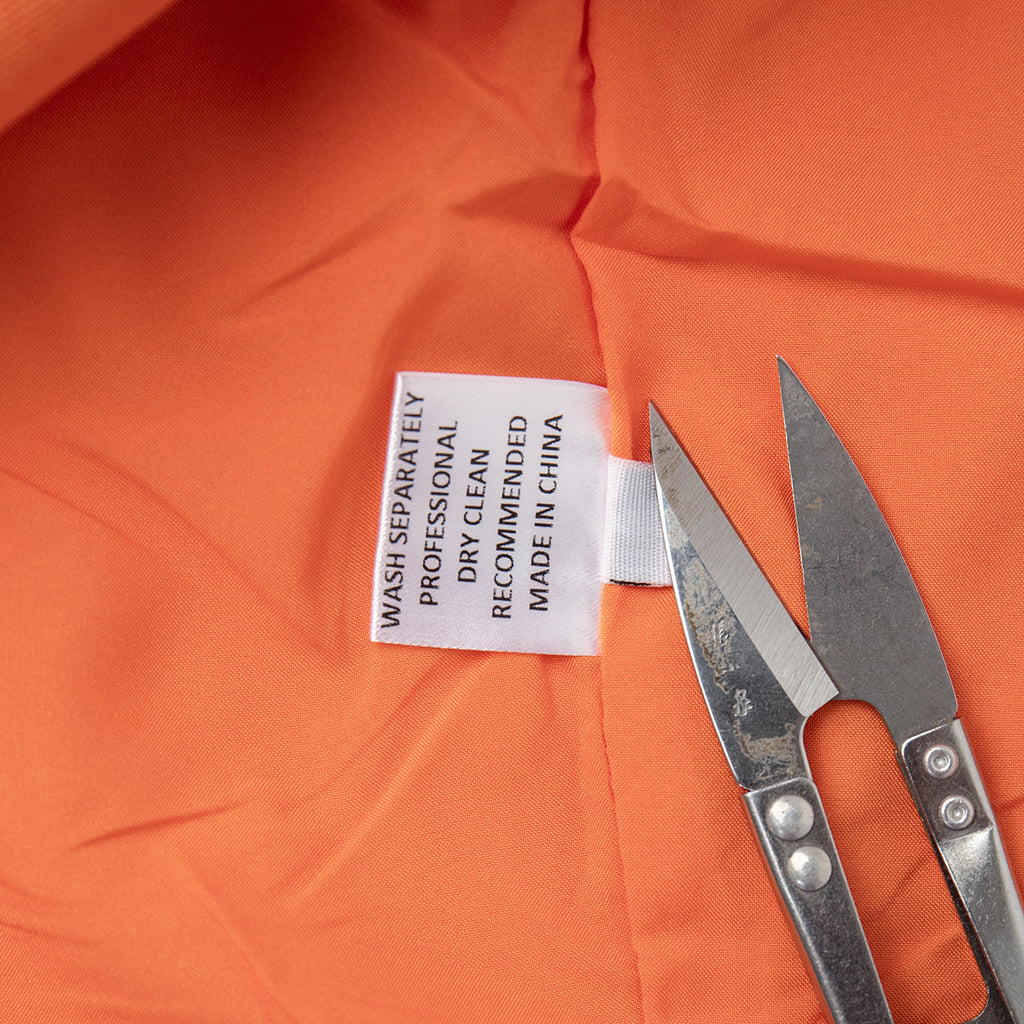 Linen Vest & Maxi Skirt Set in Orange — close-up of vest