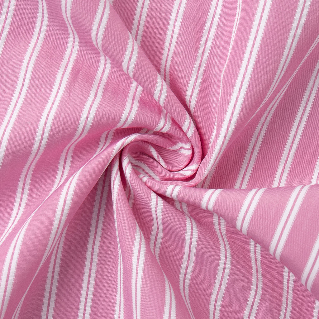 Striped Balloon Harem Pants in Pink Stripe — close-up of the striped fabric
