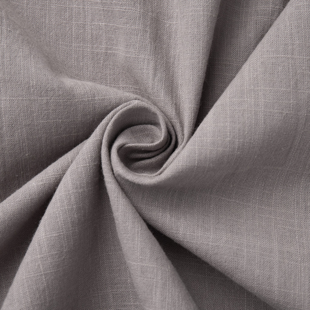 Oversized Cotton Shirt & Elastic-Waist Shorts Set in Taupe — close-up of the cotton weave