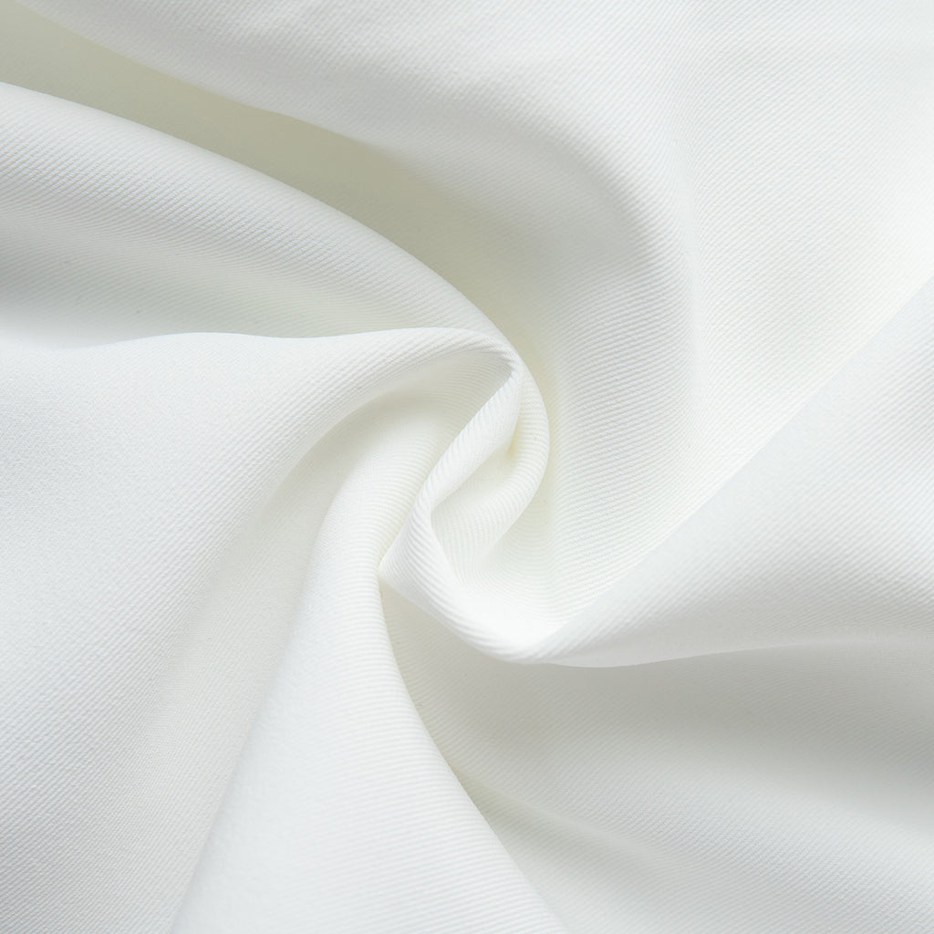 Sleeveless Button-Front Collared Maxi Dress in White — close-up of the fabric